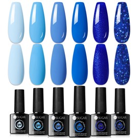 UR SUGAR UV Nagellack Rosa Glitzer, Gel Nagellack Schellack Rosa Nagellack Gellack UV Farbgel Set Starter Set für Nagelstudio Nagel Set mit Geschenkbox Maniküre Set