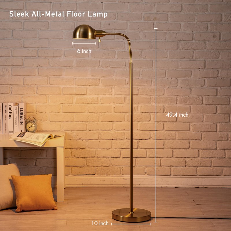 O'Bright Nova - Adjustable Floor Lamp with Flexible Gooseneck and