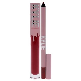 Kylie Cosmetics Kit de labios mate, 401 Victoria para mujer, 2 lápices labiales líquidos mate de 0.10 onzas, delineador de labios de 0.03 onzas