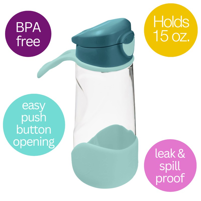 b.box Sport Spout Drink & Water Bottle | Easy Grip