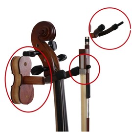 Maro Violin Wall Mount Hanger | Unique Design Guitar Hanger for Storage & Display | Fiddle Viola Hanger Hook with Rubber Cushion Wood Base | Violin Hook, Violin Holder, Viola Accessories