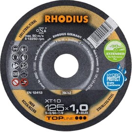 Rhodius Grinding Tools GmbH & Co. KG 206163 Cutting Disc for D.125 mm Width 1 mm Rhodius 22.2 mm Bore