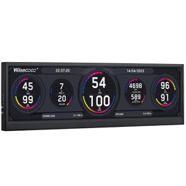 wisecoco 12.6 Inch Secondary Screen FHD IPS Stretched Bar LCD Display 1920X515 Mini HDMI for Laptop Computer Health Speed Windows Aida64 Sub CPU GPU Display (No Touch Monitor)