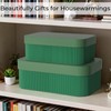 Decorative Storage Boxes Cardboard Organizer Set of 2 for Home