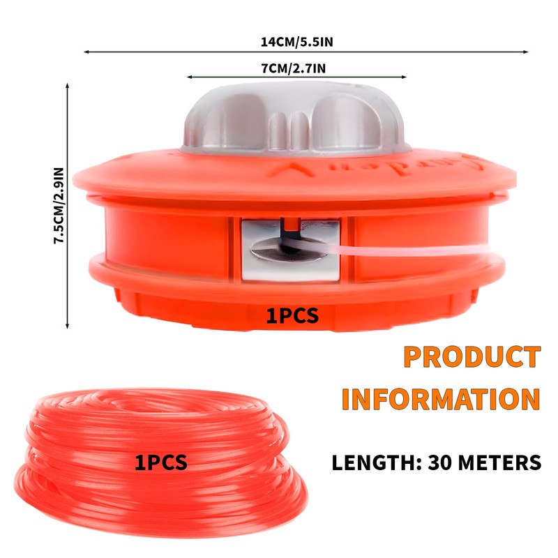 SilverChry Grass Trimmer Head Aluminium Line Head with M10 Left