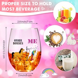 Thank You for Being My Leader Lady Wine Glass Leader Gifts for Women Lady Wine Glass Wine Glass (Unicorn)