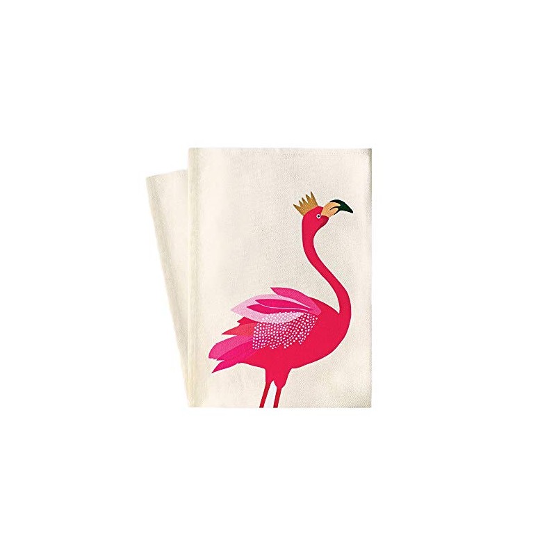 Sara Miller tea towel flamingo placement