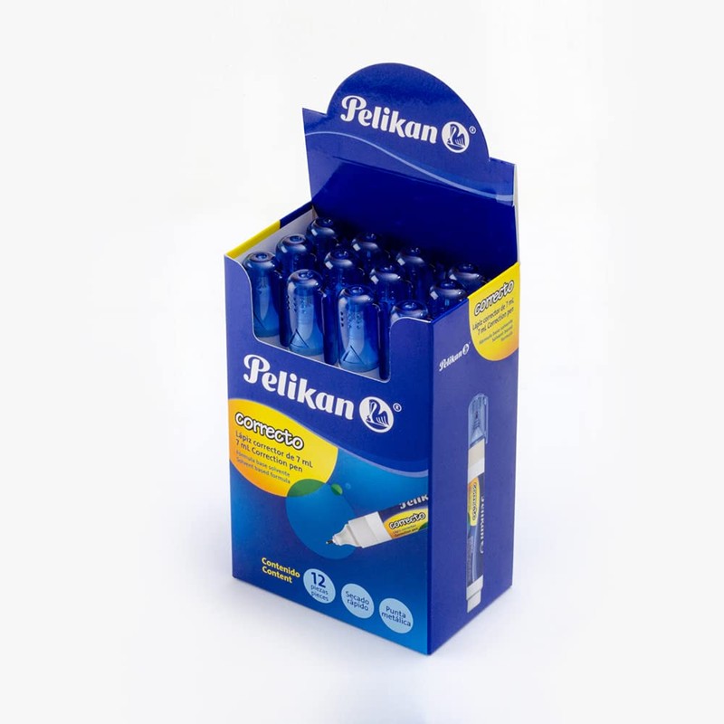 Pelikan Caja con 12 Lápices Correctores con Fórmula Base Solvente