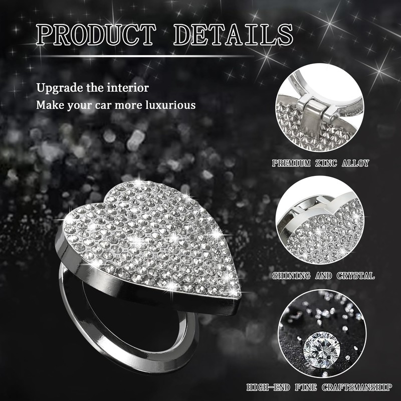 TOMALL Bling Car Engine Start Button Cover Diamond Interior Crystal