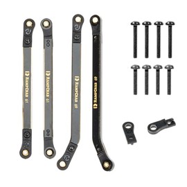 RampCrab High Clearance 4 Links Set for SCX24 Deadbolt, Brass Links Set, ONLY Rear, 4Pcs, Black