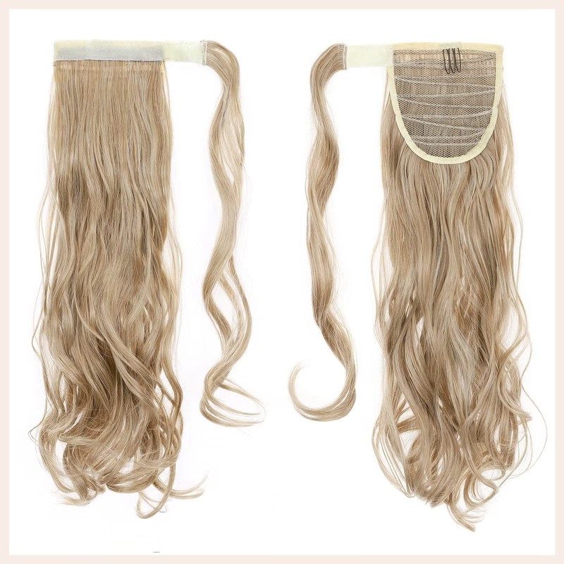 TESS Blonde Ponytail Extension, 40 cm, Light Ash Brown Mixed