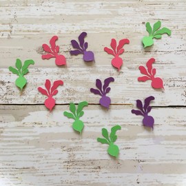 Radish Confetti, Vegetable Decorations, Garden Party Supplies, Veggie Theme, Radish Cut Outs, Vegetable Party Supplies, Table Scatter, RadishCut Out