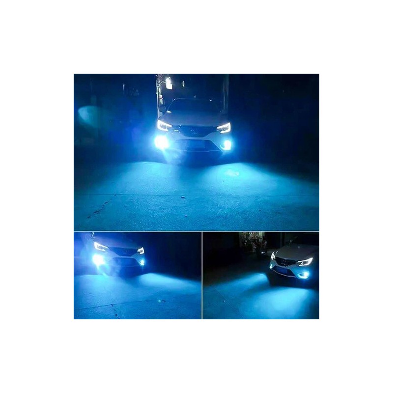 SHENKENUO 8000K Blue LED Headlight Fog Light Bulbs Combo For