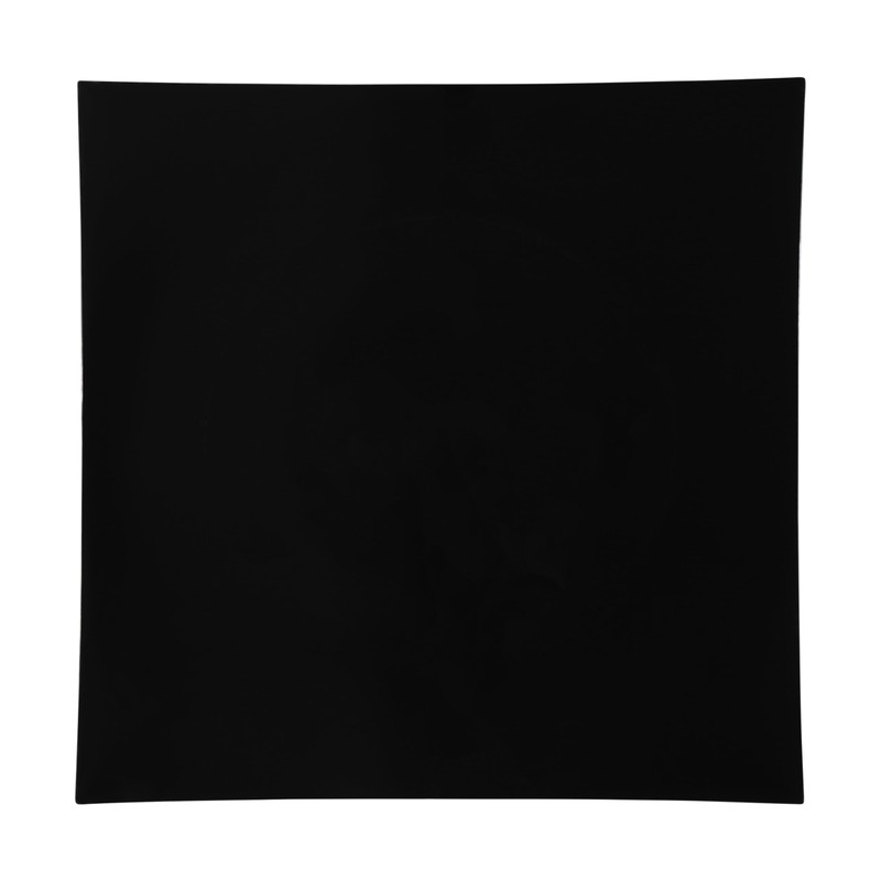 PARTY BARGAINS 13 Inch Square Flat Charger Plates, Black, 4