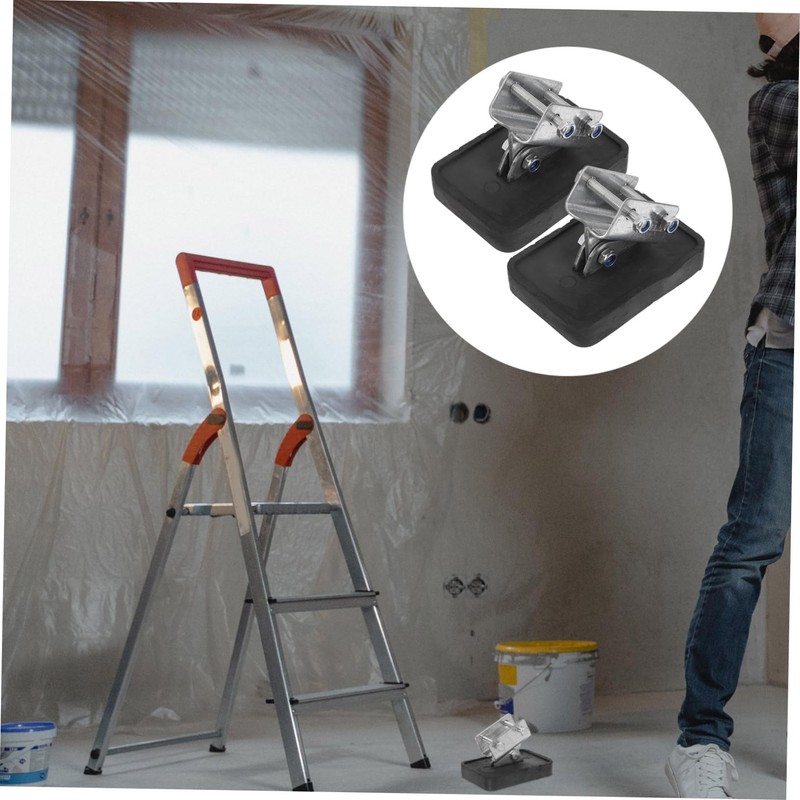ORFOFE 2pcs Ladder Foot Pads Non- Rubber Cover for Ladder