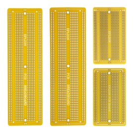 EPLZON 2 Pieces 6.8 x 2.05 Inches & 2 Pieces 3.5 x 2.05 Inch Breadboard Solderable Prototype PCB Board Kit for Electronics Projects Compatible with DIY Soldering Circles Projects Prototype Board,
