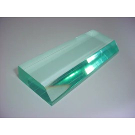 Unbranded Acrylic Light Green Tint Award Plaque Gloss Finish Base Stand 2 x 5 1/2"