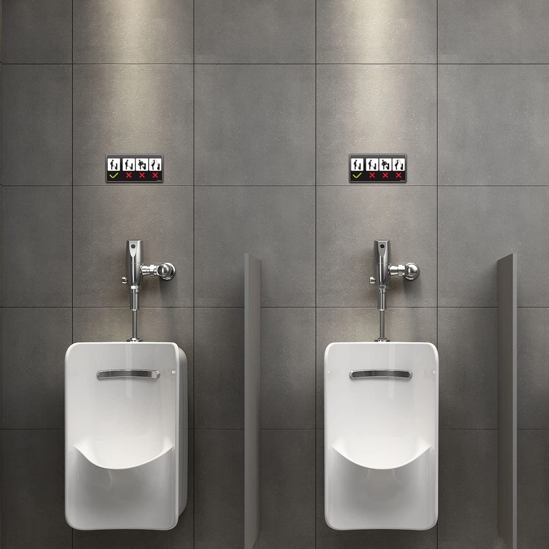 Funny Bathroom Signs 2 Pack 4" x 8" Premium Acrylic