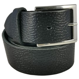 BELT UP Mens 100% Real Leather 1.5 Inch (35mm) Grain Casual Smart Jeans Belt (Black, XXL 41" - 46")