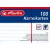 Herlitz 1150507 Index Cards A5 Pack of 100 White
