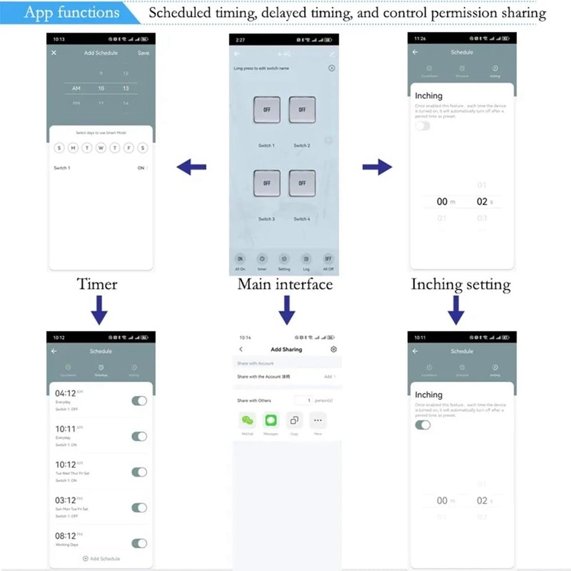 Aswalling Tuya Smart Switch 4G LTE Relay with 433Mhz Smart