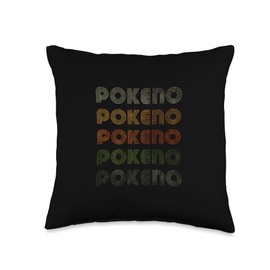 Love Heart Pokeno Tee Grunge Vintage Style Black Pokeno Throw Pillow