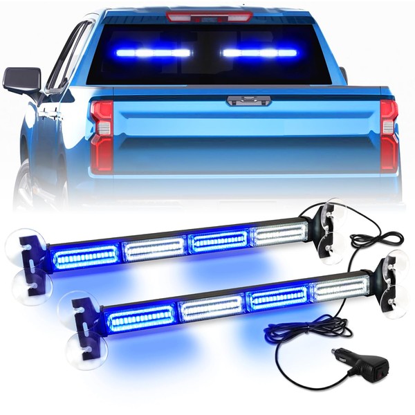 LRTER 2x17.7 Emergency Dash Lights Interior Windshield Strobe Volunteer Firefighter
