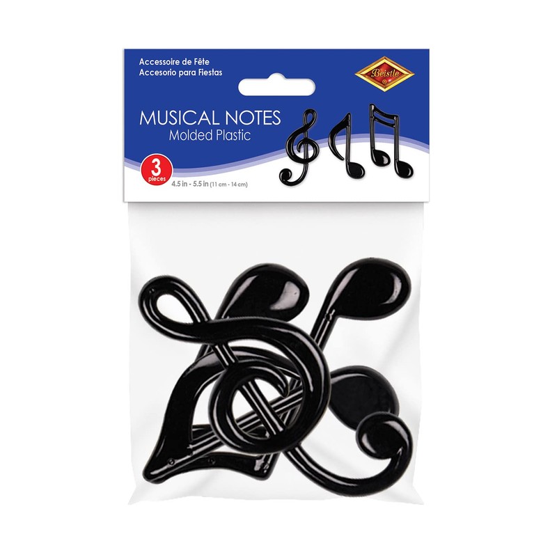 Molded Plastic Musical Notes