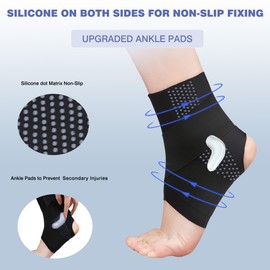 Upgraded Ankle Brace, Ankle Sprain, Tendonitis and Arthritis Foot Brace, Adjustable Breathable Compression Ankle Brace, Ankle Support Stabilizer Wrap (Men's 8-13/ Women's 9 and up)
