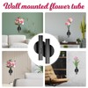 2 PCS Wall Vases for Flowers, Black Flower Vase Metal