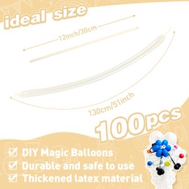 100pcs 260 balloons clear Long Balloons thickening Latex Twisting Balloons for animal modeling Long Magic Balloons for Kid‘s Birthday Carnivals Weddings Christmas Party Decoration.