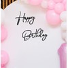 MUNILAIL Black Happy Birthday Sign for Backdrop