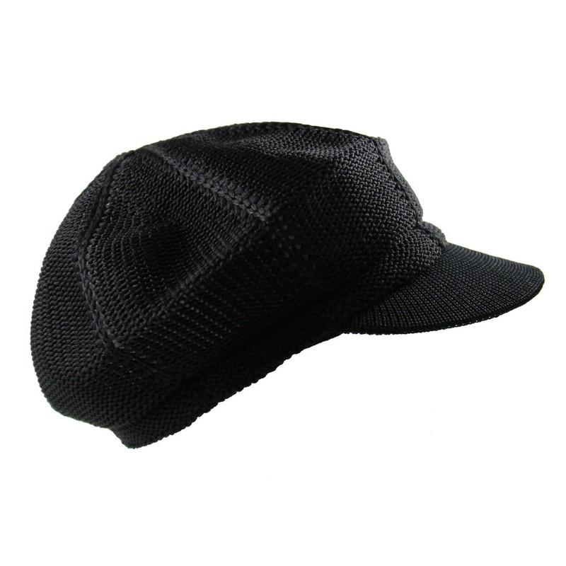 NY Summer Mesh Newsboy Cap (Black)