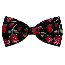Valentines Hair Bows (Red Roses & Hearts Valentine's Day Hair Bow, Headband)