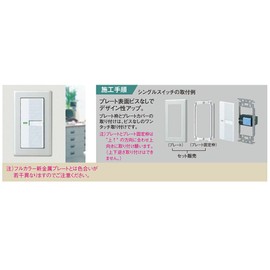 Panasonic Cosmo Series Wide 21 New Metal Cover Plate, Type 2, For 2 Rungs, With Mounting Frame WTC9292