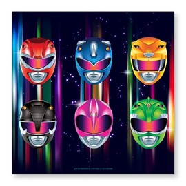 CafePress Power Rangers Helmet Icons Photo Wall Tile, Matte Finish, 8"x8"