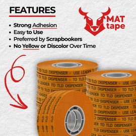 MAT ATG Tape - Acid-Free Adhesive Transfer Tape, 1/4" x 36 Yards, 6 Rolls – Double Sided, Photo Safe, Compatible with Scotch ATG 700, Scrapbooking, Crafts & Framing