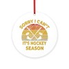 CafePress Hockey Player Tournament Coach Hock Round 4" MDF Holiday