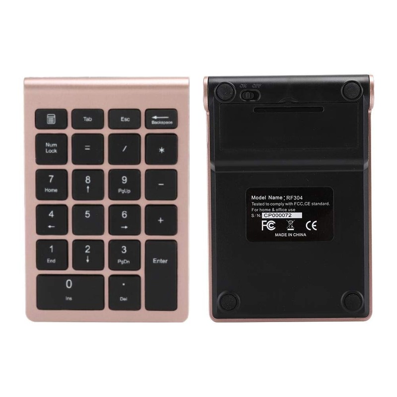V BESTLIFE Teclado numérico, 22 Teclas 2.4G Mini Teclado ergonómico