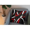 weesire Black and Red Throw Pillow Covers Set of 2