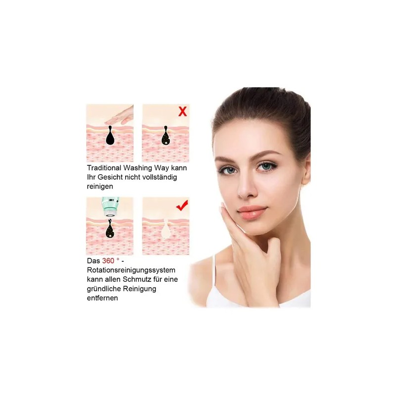 Cepillo De Limpieza Facial Multifuncional Masaje Con 3 Modos
