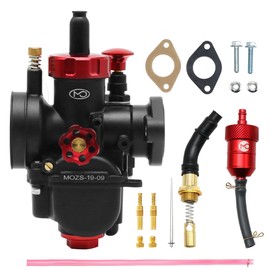 Race Carb PE19 mm Carburettor with Filter Choke Kit Fit 100cc to 125cc Flange Motorcycle Engine for Dirt Pit Bike Mini Bike Motocross (PE19 mm)