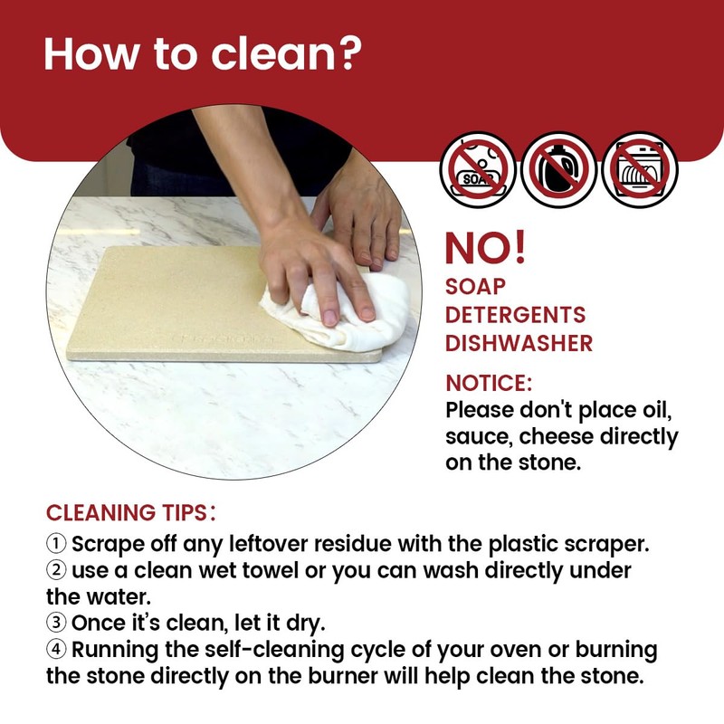 K ROCKSHEAT Small Pizza Stone Round for Grill and Oven,