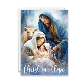 JBH Creations Christ Our Hope Religious Christmas Card - Pack of 24