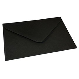 25 Black C6 Greeting Card Envelopes - 100gsm