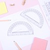 2 Pack Plastic Protractor, 6 Inch Math Protractors Clear Protractors