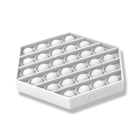 TOMMIKE Hexagon Push Pop Fidget Toy Bubble Sensory for Anxiety & Stress Relief Special Needs Autism Learning Office School Game Crafts Kids Adults (White)