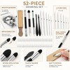 52PCS Blending Stumps Set, Sketch Drawing Smudge Tools with Sandpaper