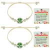 HOWAF New Year's Eve Lucky Charm Clover Bracelet for Women,