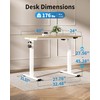 Okin Small Electric Standing Desk, 40" x 24" Whole Piece